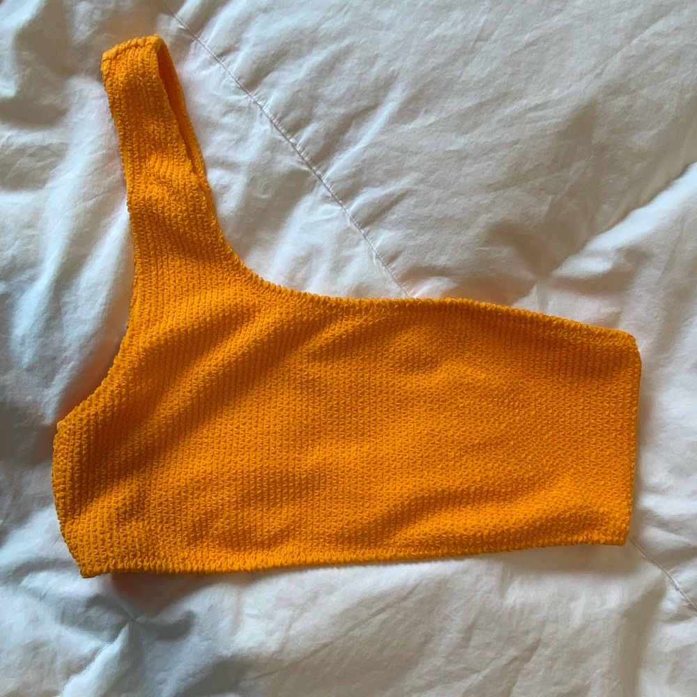 Show Me Your MuMu One-Shoulder Orange Swim